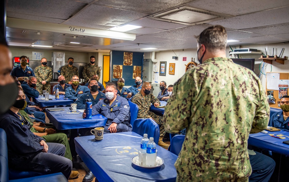 Commander, Expeditionary Strike Group 7 Visits USS Germantown (LSD 42)