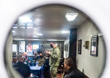 Commander, Expeditionary Strike Group 7 Visits USS Germantown (LSD 42)
