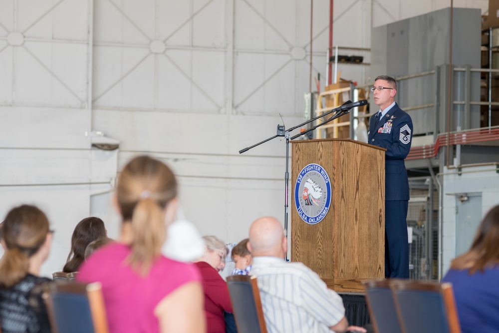 138th FW Command Chief Change of Responsibility