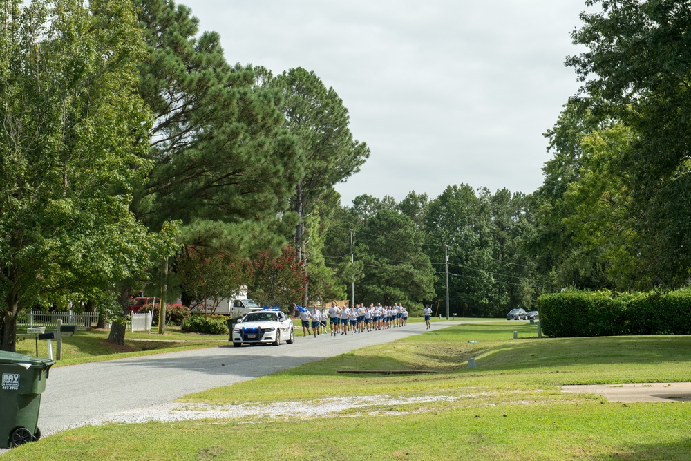Airmen show support for former wingman with tribute run