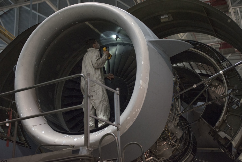 Maintainers inspect aircraft, keep missions flying