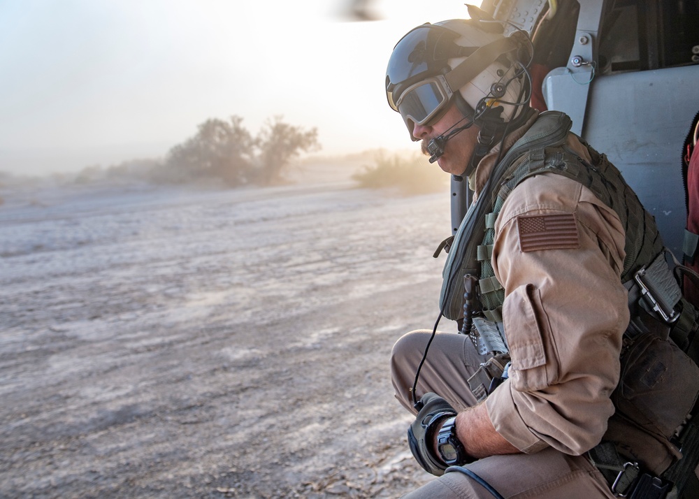 Helicopter Sea Combat Squadron (HSC) 4, practice Terrain Flight (TERF) tactical landings during Helicopter Advanced Readiness Program (HARP), hosted by HSCWSP