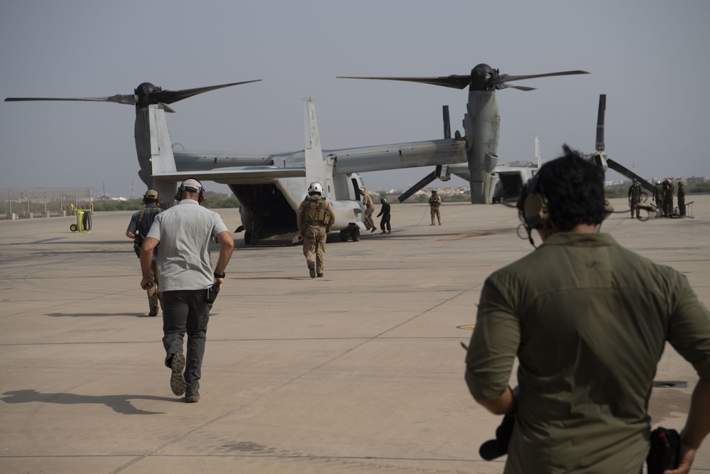MV-22 Osprey flight helps conduct training over East Africa