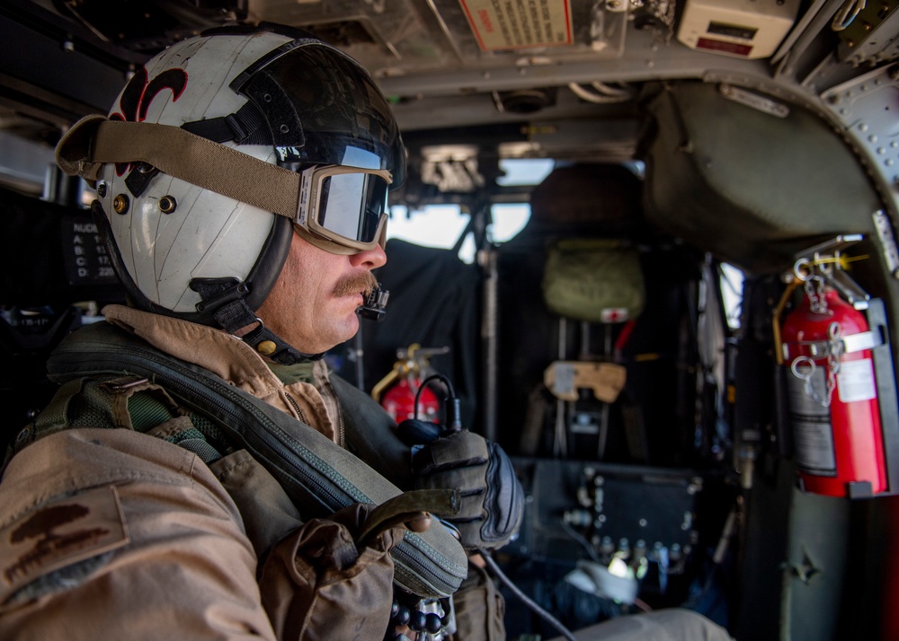 Helicopter Sea Combat Squadron (HSC) 4, practice Terrain Flight (TERF) tactical landings during Helicopter Advanced Readiness Program (HARP), hosted by HSCWSP