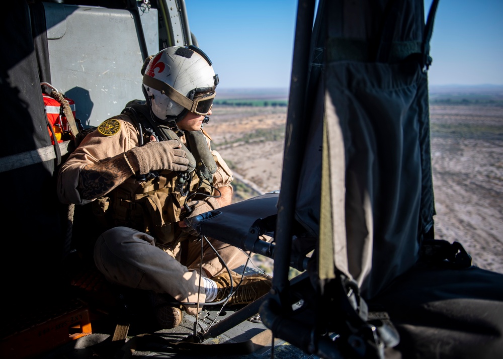 Helicopter Sea Combat Squadron (HSC) 4, practice Terrain Flight (TERF) tactical landings during Helicopter Advanced Readiness Program (HARP), hosted by HSCWSP