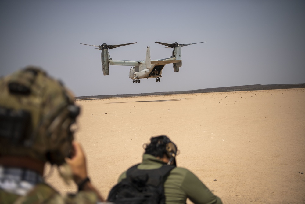 MV-22 Osprey flight helps conduct training over East Africa