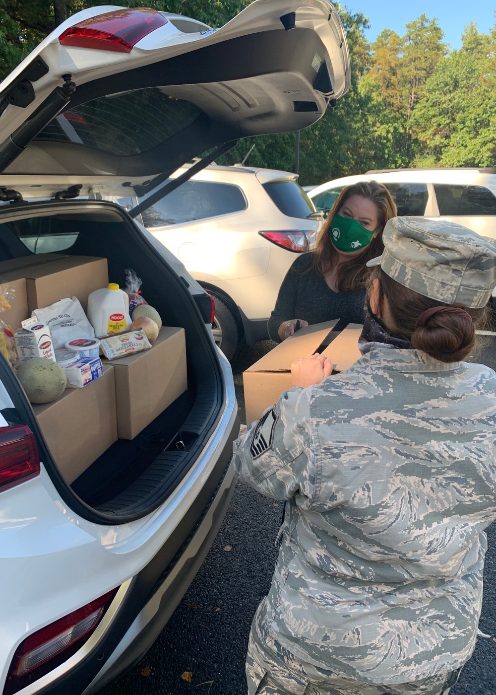 104th Fighter Wing Airman and Family Readiness Program distributes food