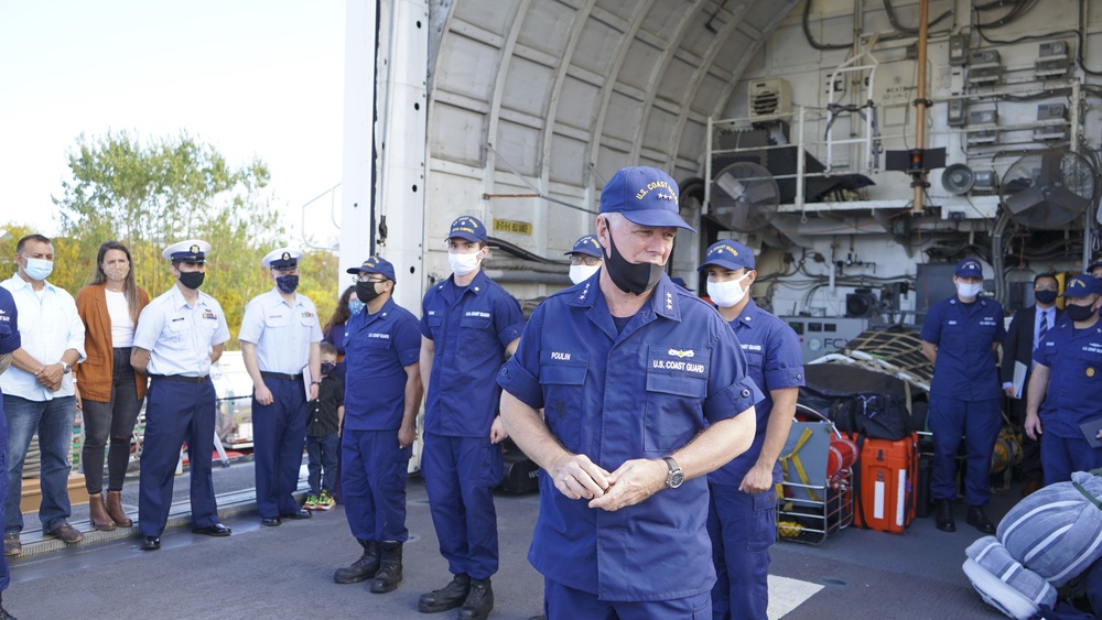 Commander Atlantic Area visits U.S. Coast Guard Cutter Campbell following Arctic patrol