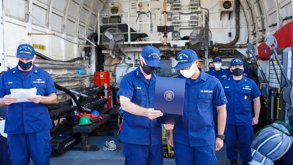 Commander U.S. Coast Guard Atlantic Area visits USCGC Campbell