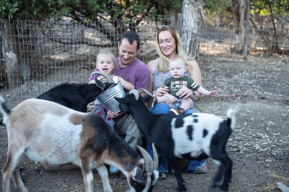 Travis family, goats escape Northern California wildfire