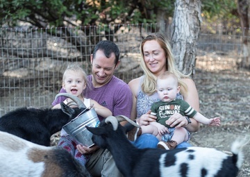 Travis family, goats escape Northern California wildfire