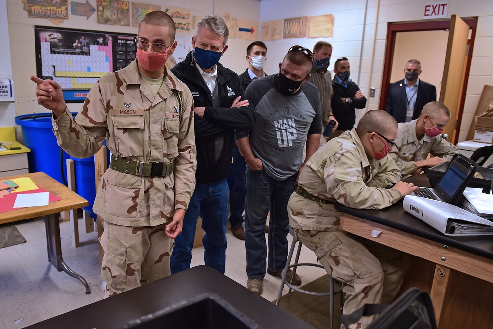 Idaho Governor and Adjutant General Visit the Idaho Youth Challenge Academy
