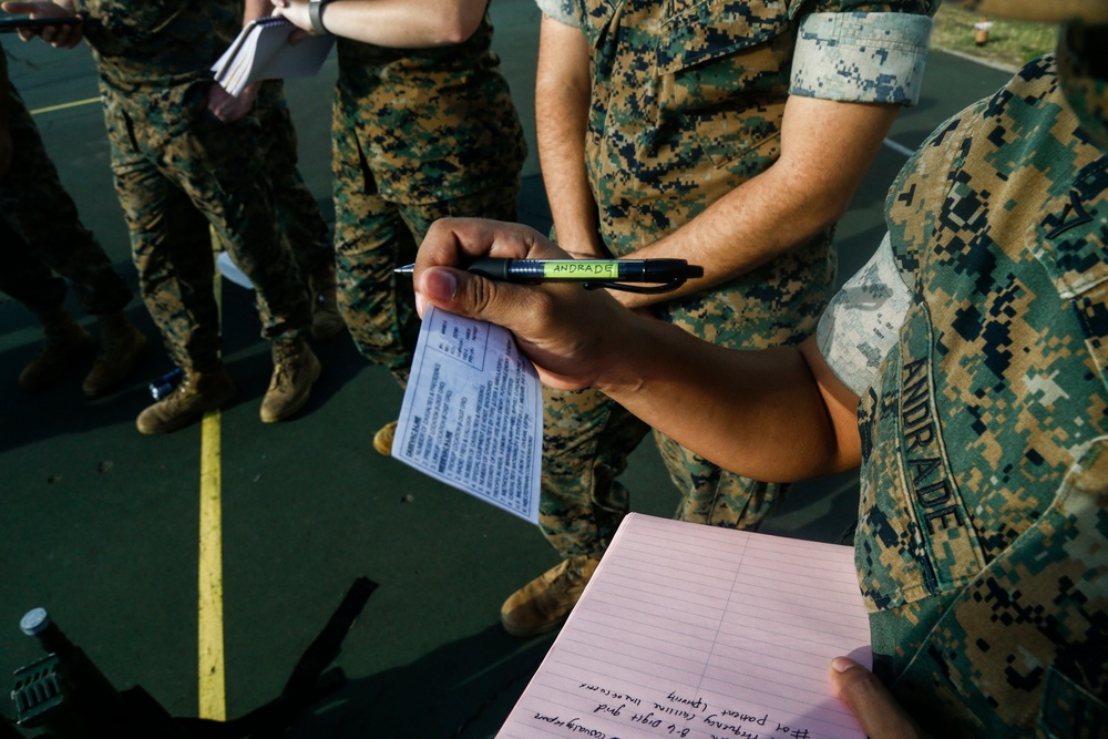 MCBH HQBN Marines prepare for casualty evacuation exercise