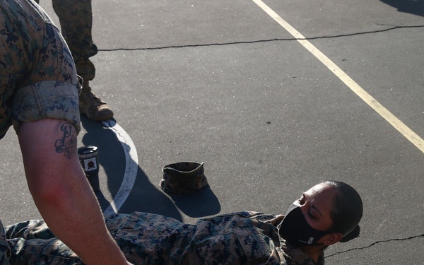 MCBH HQBN Marines prepare for casualty evacuation exercise