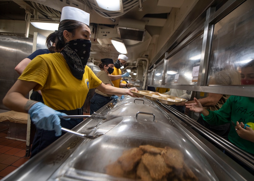 Sailor Serves Lunch