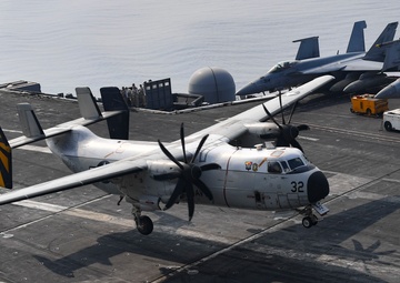 Greyhound Lands On Flight Deck