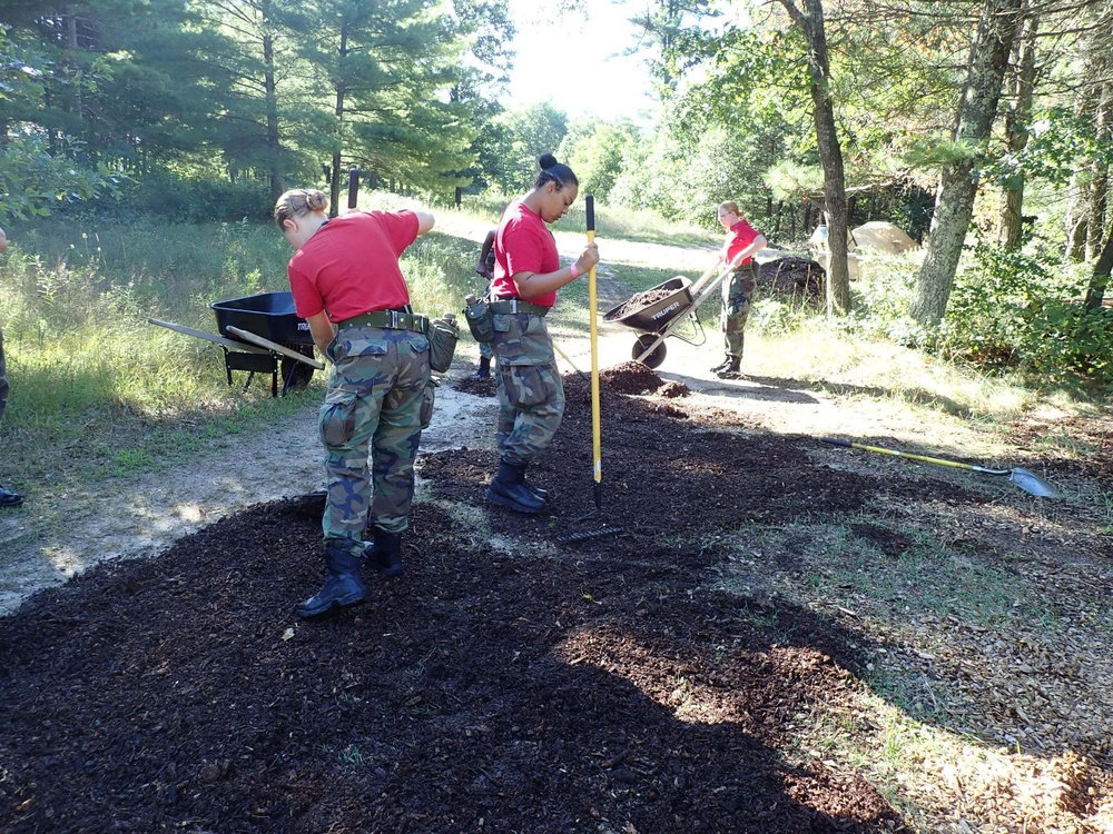 Wisconsin Challenge Academy cadets help beautify installation, support community