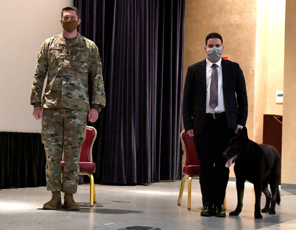 Military Working Dog retirement at Aviano