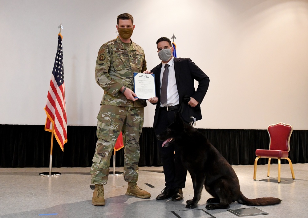 Military Working Dog retirement at Aviano