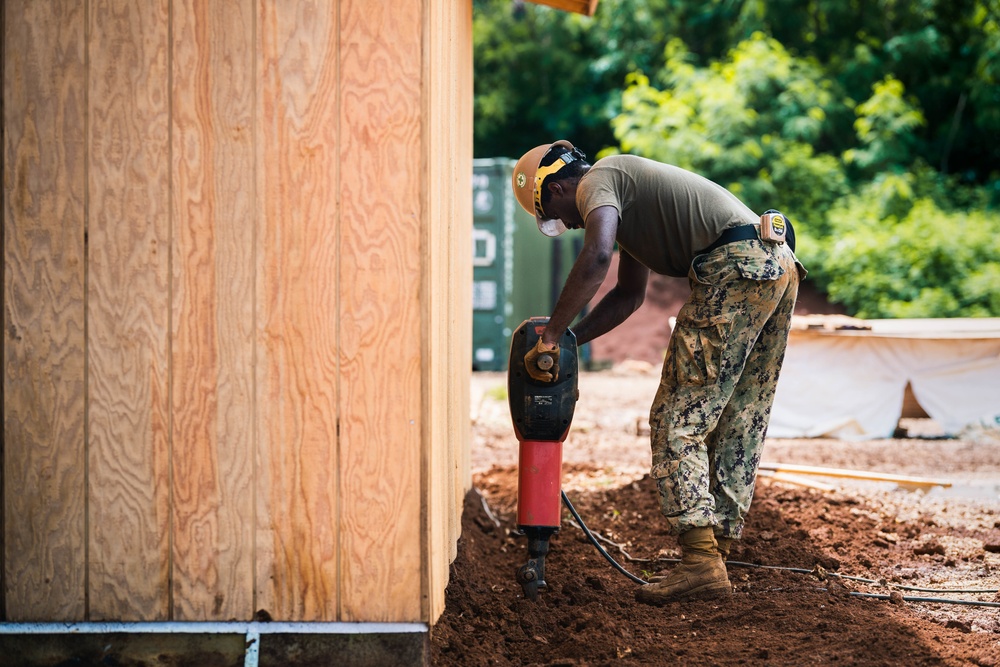 Seabees Continue Construction on Camp Tinian