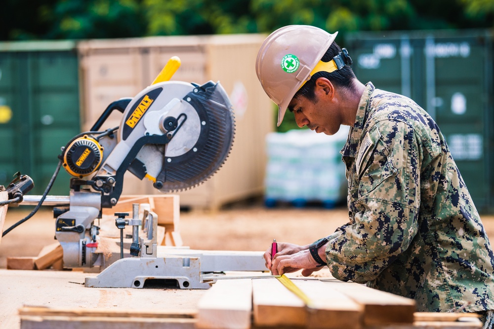 Seabees Continue Construction on Camp Tinian