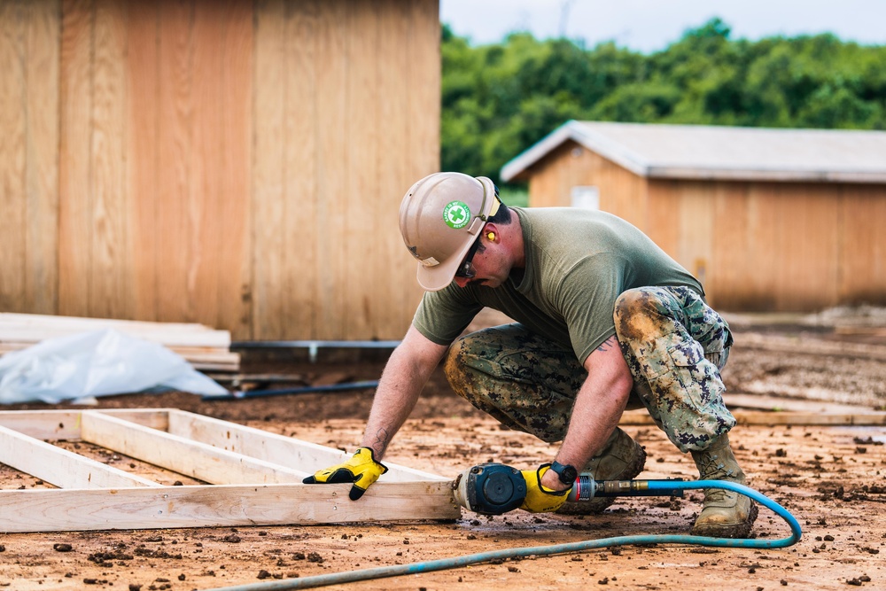 Seabees Continue Construction on Camp Tinian