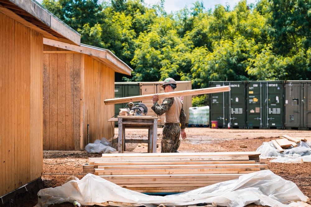 Seabees Continue Construction on Camp Tinian