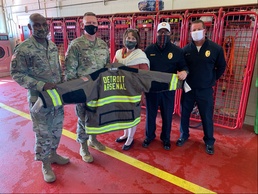 Brig. Gen. Darren Werner tours Detroit Arsenal Fire Department