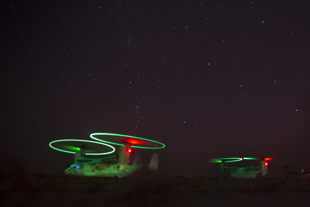 MV-22B Osprey utilizing the tactical aviation ground refueling system