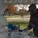 Michigan National Guard performing coronavirus tests in the fall at Bay City