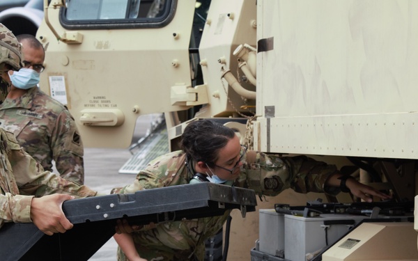 U.S. Airmen rehearse air load operations at Hunter Army Airfield