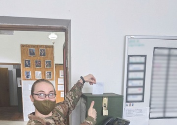 Task Force Illini Soldiers deployed overseas cast absentee ballots