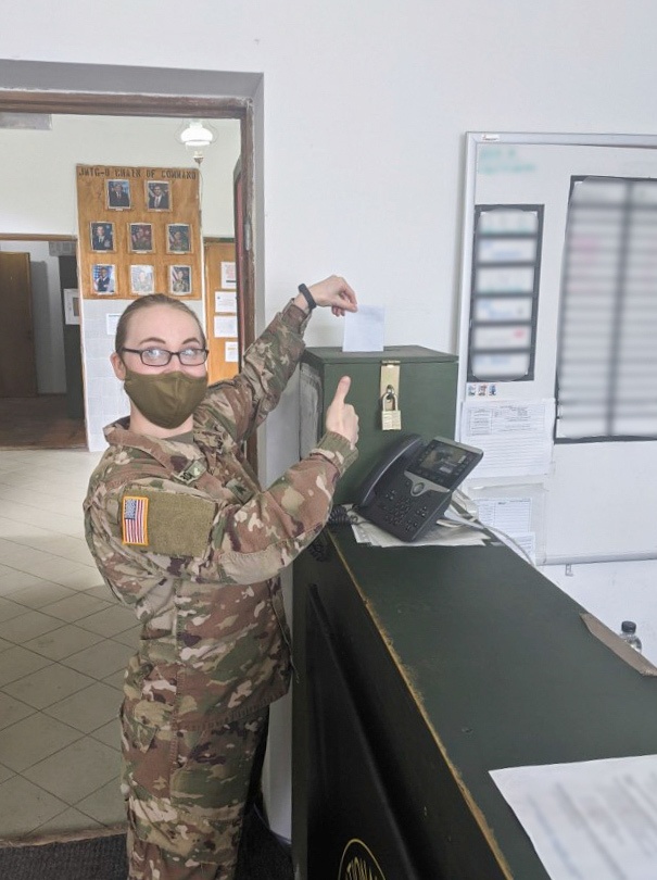 Task Force Illini Soldiers deployed overseas cast absentee ballots