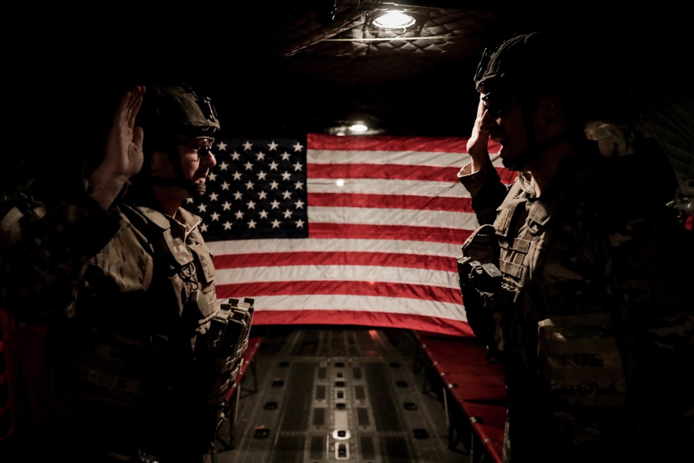 CH-47 Chinook Reenlistment Ceremony