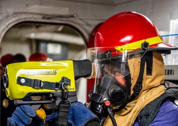 Sailors Aboard USS Germantown (LSD 42) Participate in a Damage Control Drill