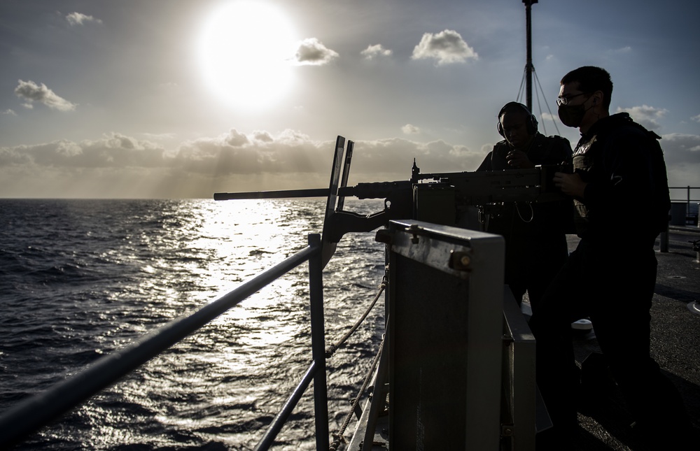 Sailors Aboard USS Germantown (LSD 42) Participate in a SCAT Live-Fire Exercise