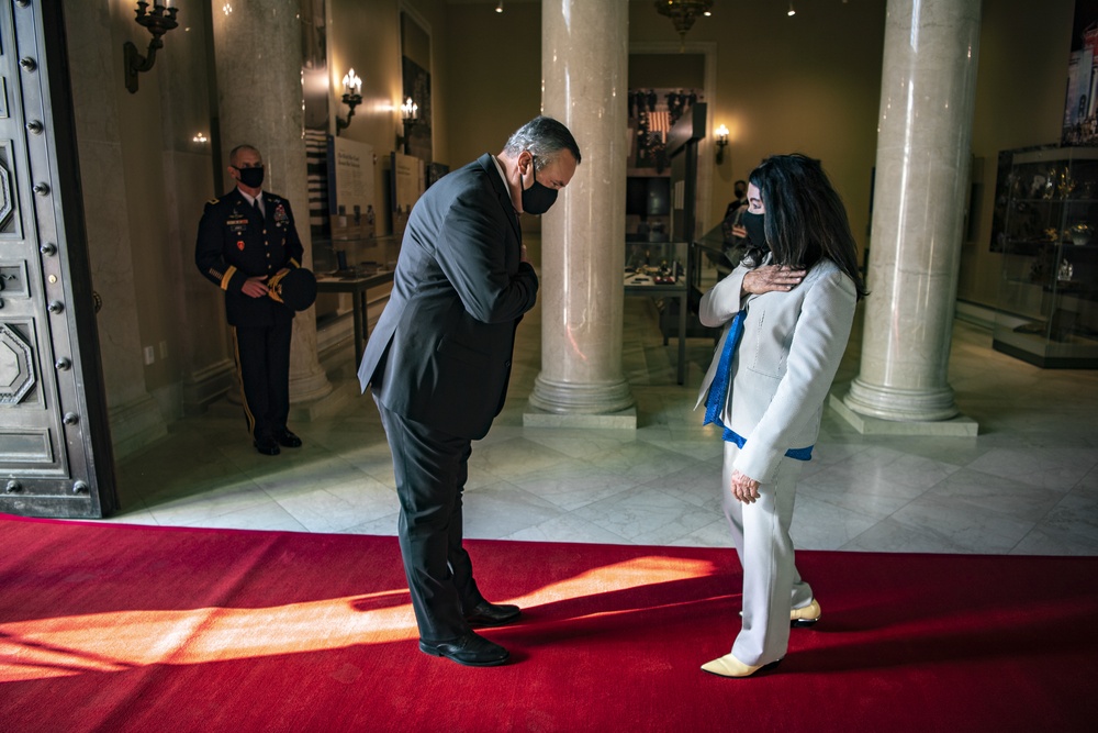 Minister of Defense of Romania Nicolae Ciuca Participates in an Armed Forces Full Honors Wreath-Laying Ceremony at the Tomb of the Unknown Soldier