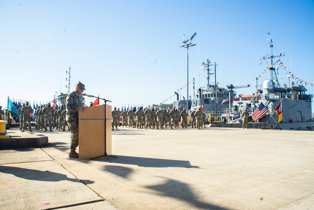 Return of two U.S. Army logistics support vessels to U.S. marks end of more than 20 year mission in the Middle East