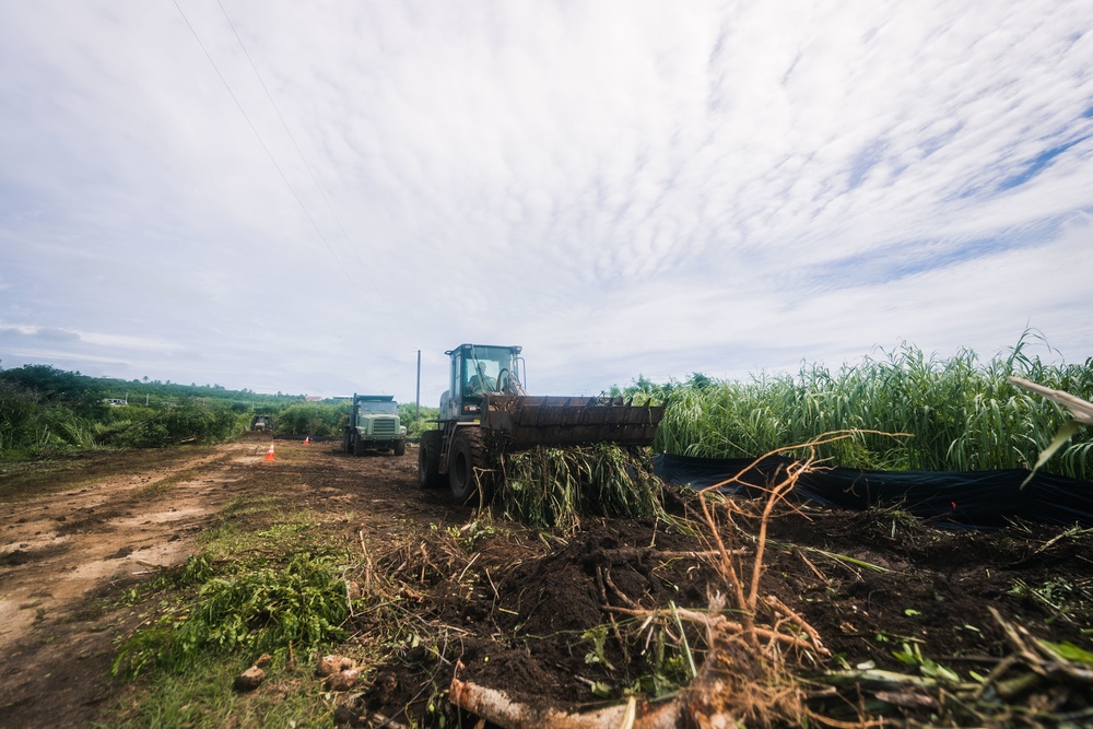 Seabees Clear the Way for Tinian Road Construction