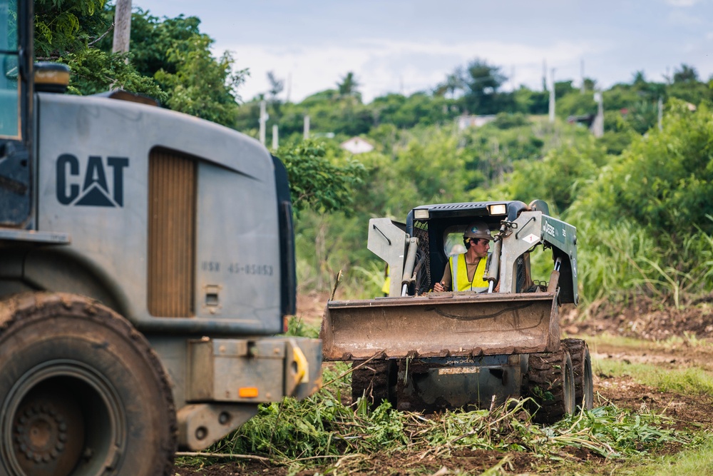 Seabees Clear the Way for Tinian Road Construction