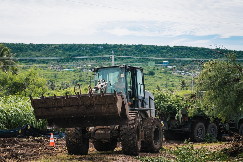 Seabees Clear the Way for Tinian Road Construction