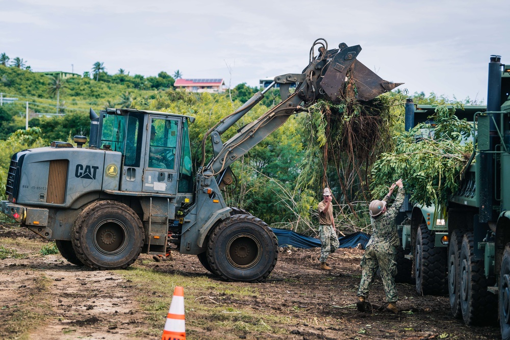 Seabees Clear the Way for Tinian Road Construction