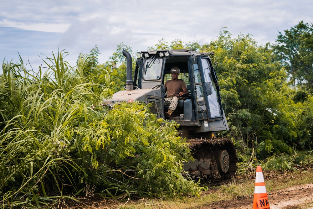 Seabees Clear the Way for Tinian Road Construction