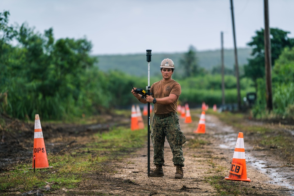 Seabees Clear the Way for Tinian Road Construction