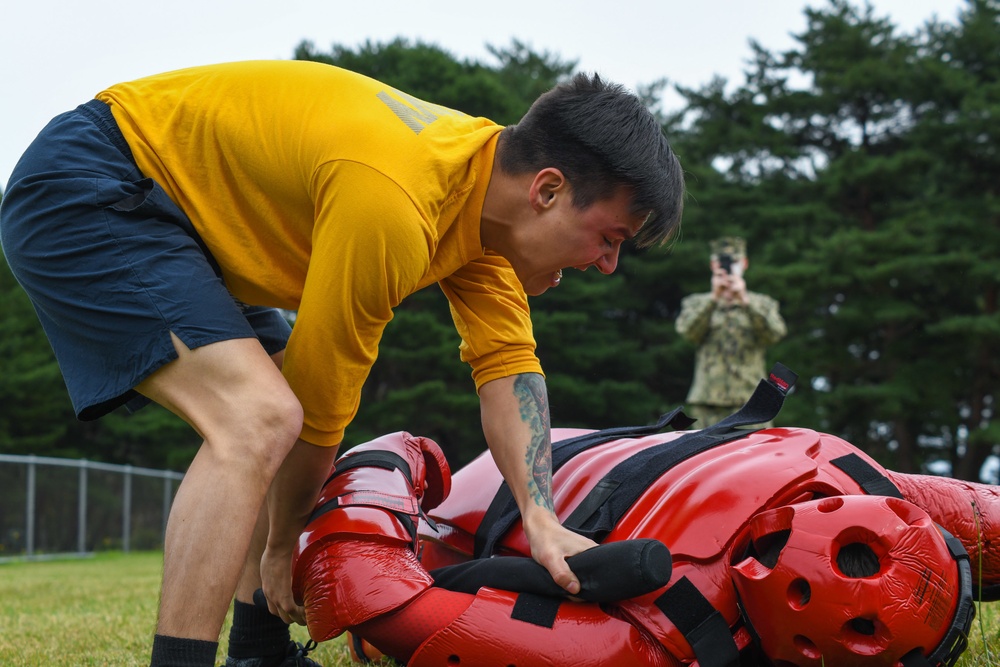 Misawa Sailors Participate in Auxiliary Security Forces OC Spray Training Exercise