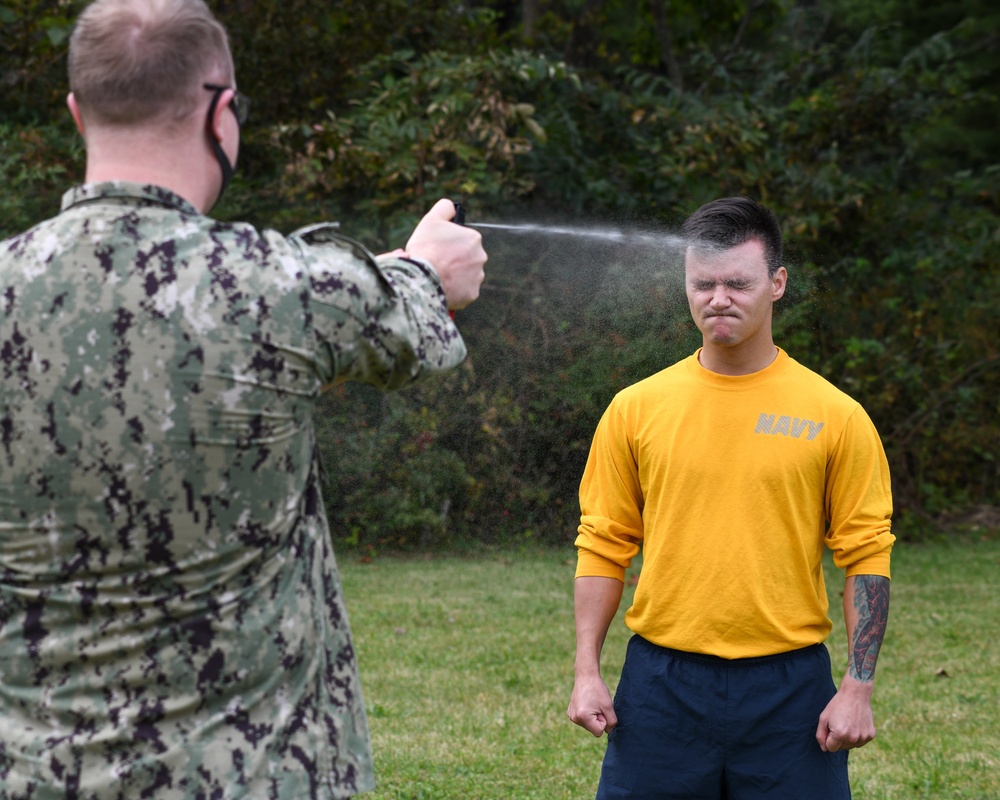 Misawa Sailors Participate in Auxiliary Security Forces OC Spray Training Exercise