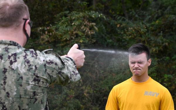 Misawa Sailors Participate in Auxiliary Security Forces OC Spray Training Exercise
