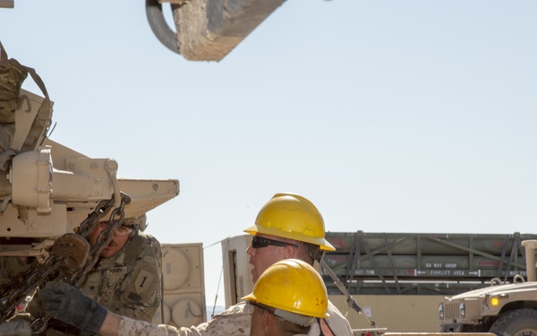 CLB1 and 1st TSB Marines engage in Railhead Operations Group class