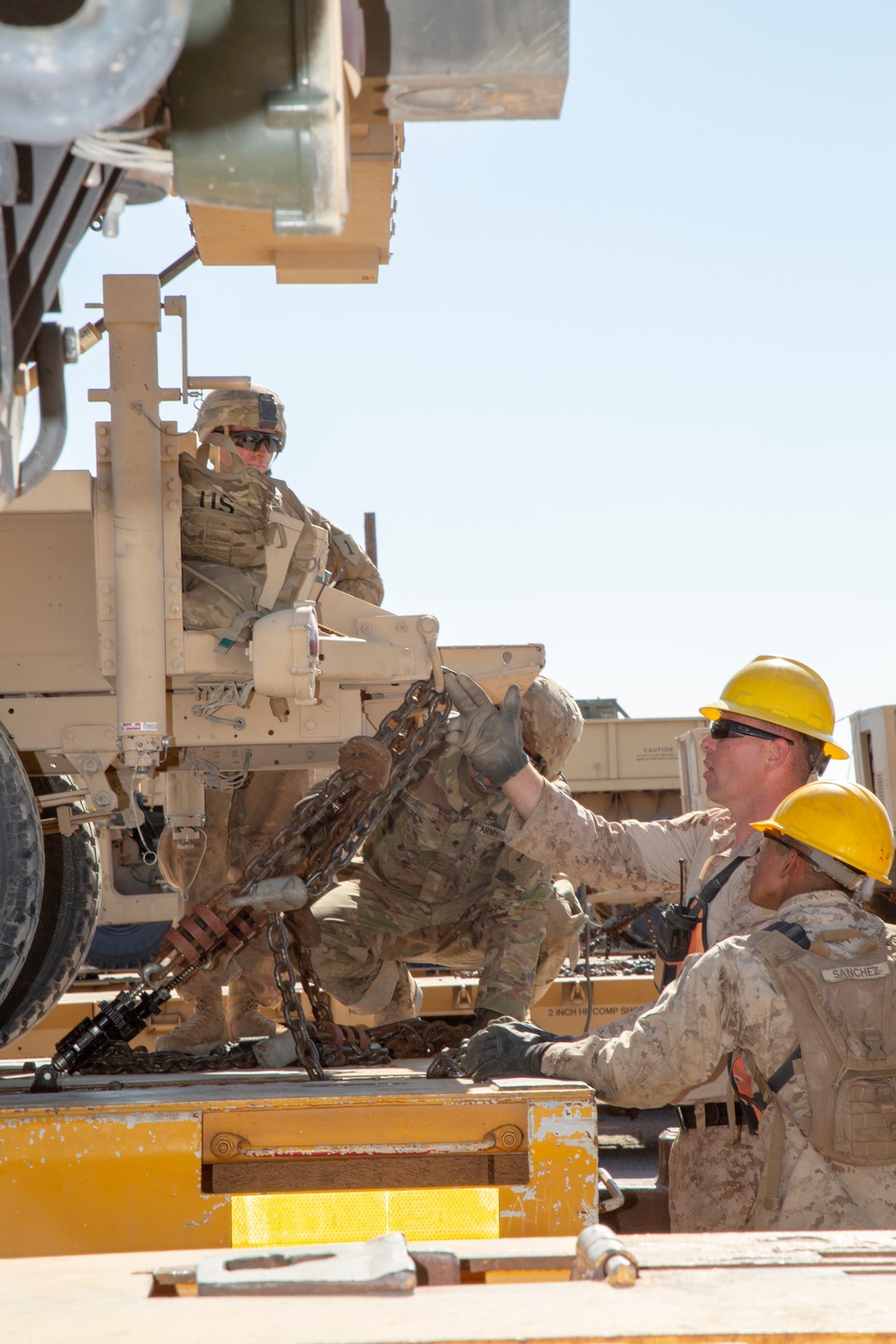 CLB1 and 1st TSB Marines engage in Railhead Operations Group class