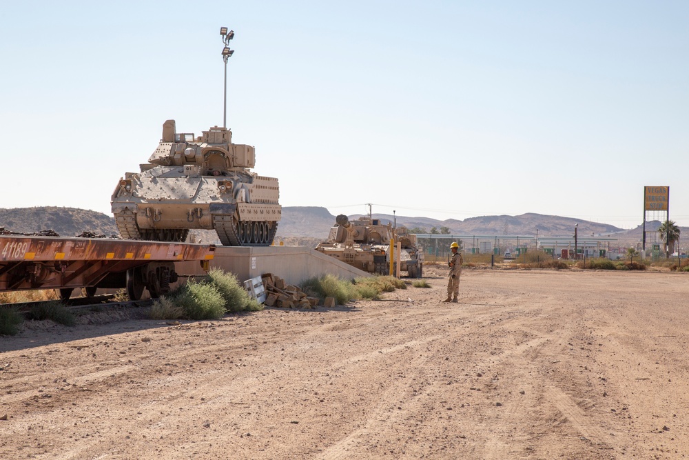 CLB1 and 1st TSB Marines engage in Railhead Operations Group class